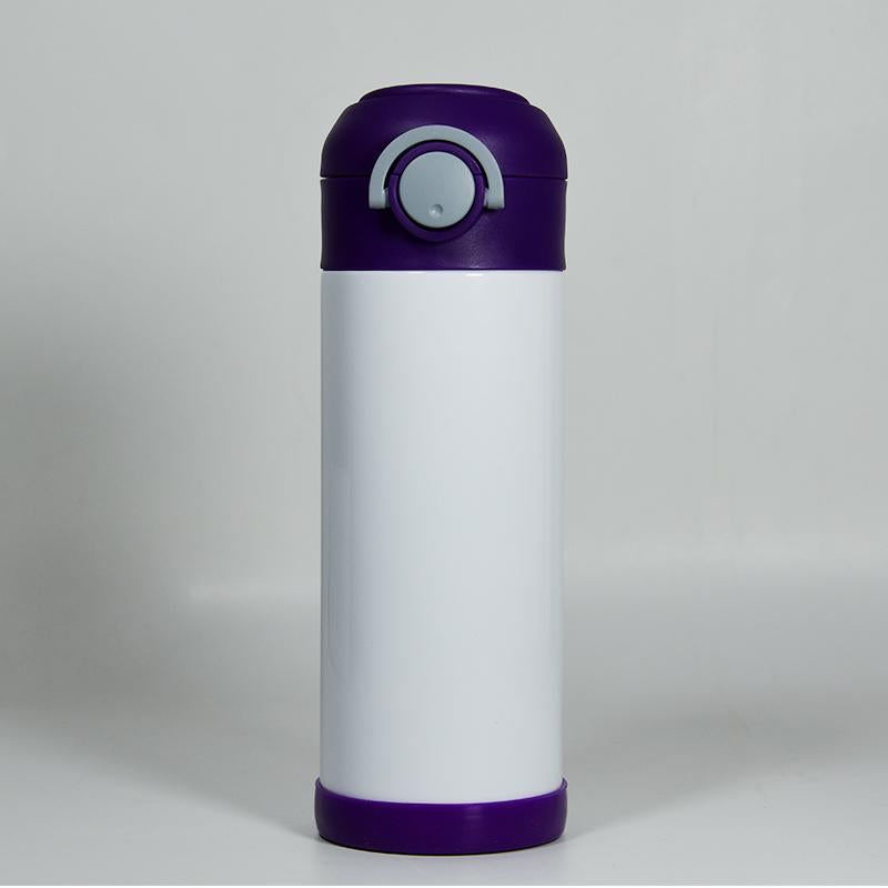 12oz Blank Sublimation Sippy Cup Straight Stainless Drinking Tumbler Sport Water Bottles with Handle