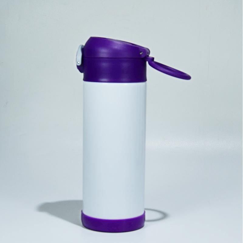 12oz Blank Sublimation Sippy Cup Straight Stainless Drinking Tumbler Sport Water Bottles with Handle