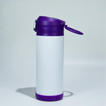 12oz Blank Sublimation Sippy Cup Straight Stainless Drinking Tumbler Sport Water Bottles with Handle