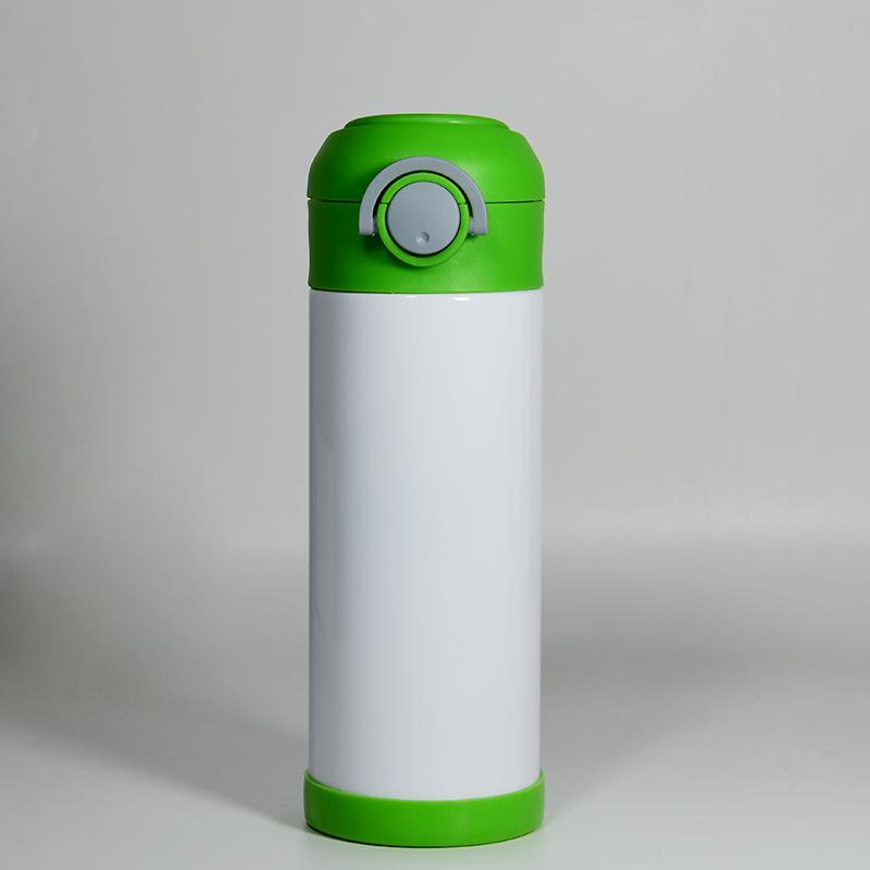 12oz Blank Sublimation Sippy Cup Straight Stainless Drinking Tumbler Sport Water Bottles with Handle